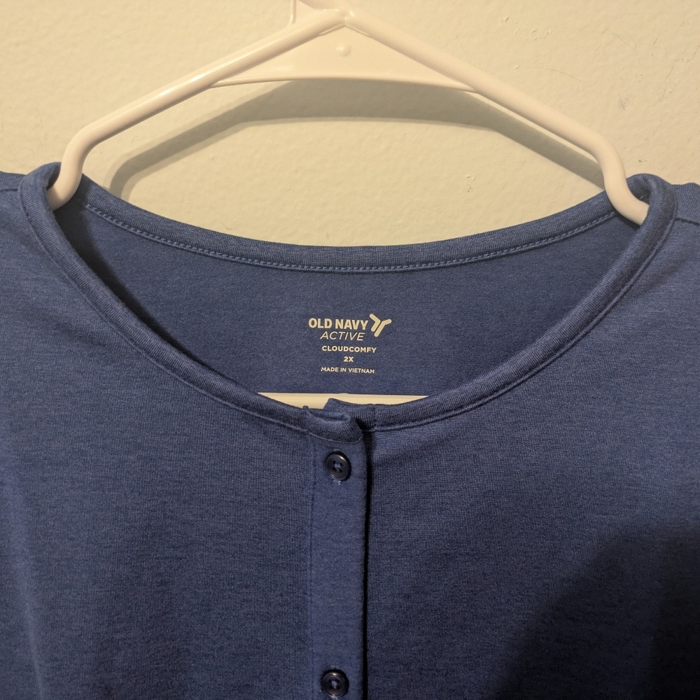 NWT Old Navy Blue CloudComfy Cropped Active Cardigan Size 2X - Picture 5 of 12